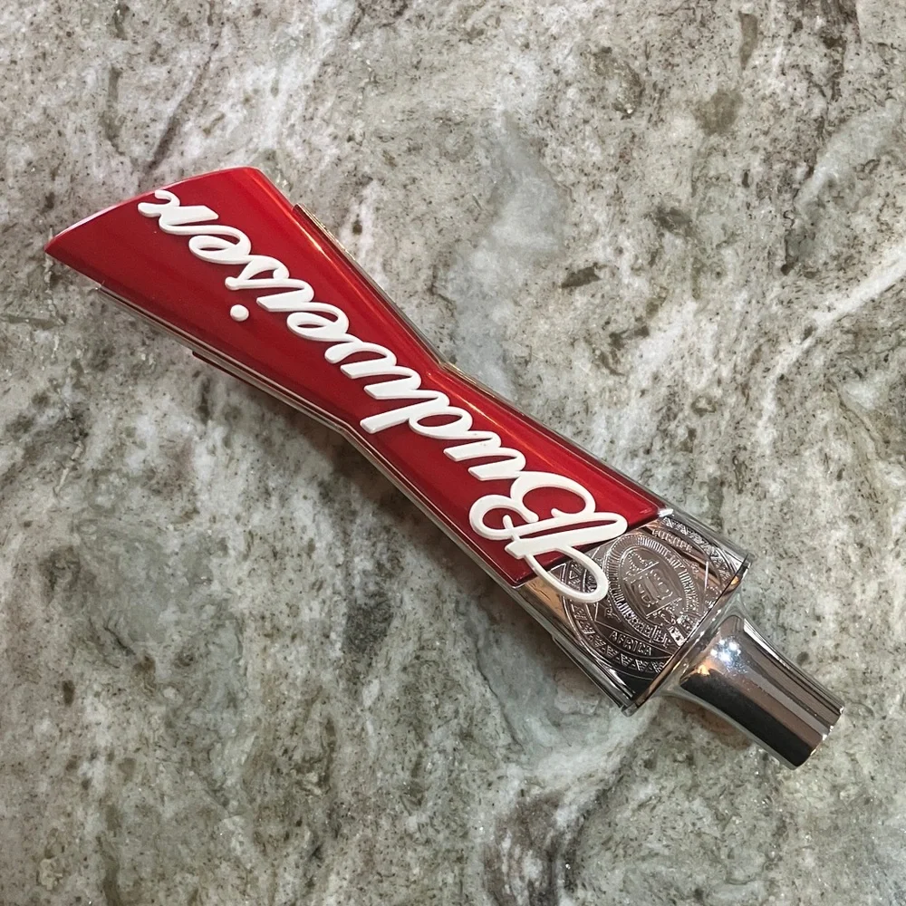 Budweiser Red and Silver Tap Handle
